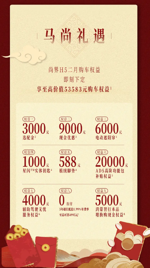 尚界H5推出二月购车政策 享至高价值53583元权益